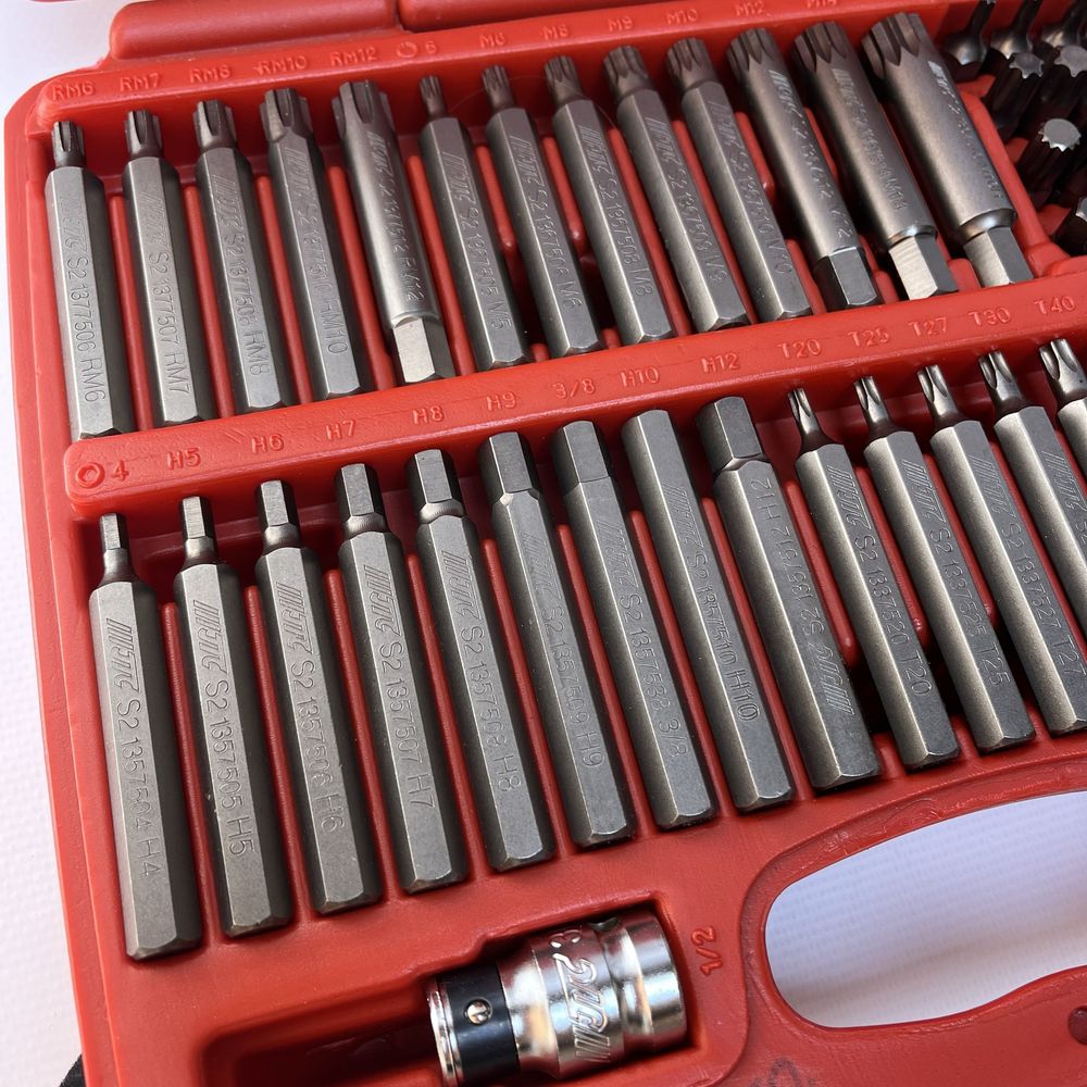 Професійний набір біт 58од. HEX/ TORX/ SPLINE/ RIBE/ SQ JTC 3509