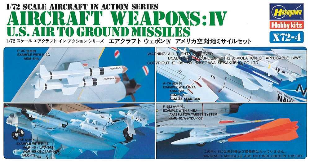 Hasegawa X72-4 U.S.Aircraft Weapons IV 1/72