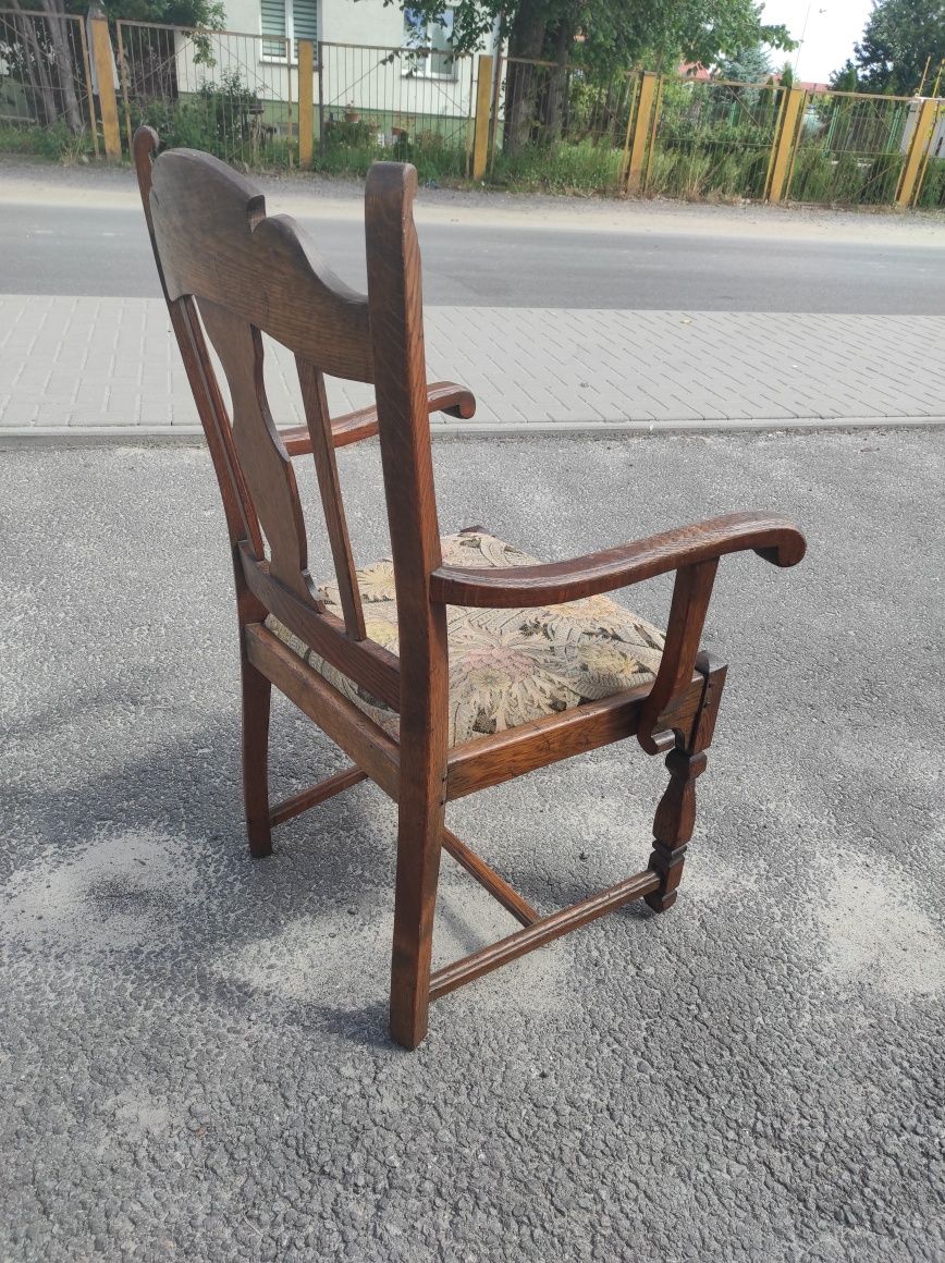 Krzesło drewniane z podłokietnikami krzesło drewniane tron fotel tron