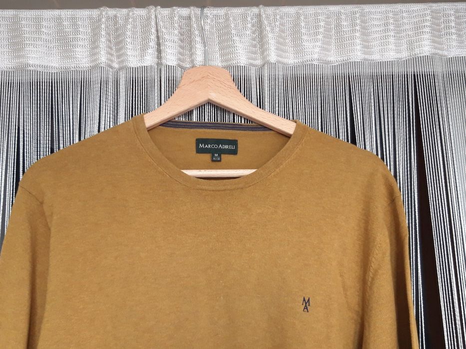 Camisola de malha de cor amarela da Marco Adireli (Tam. M, Homem) NOVA