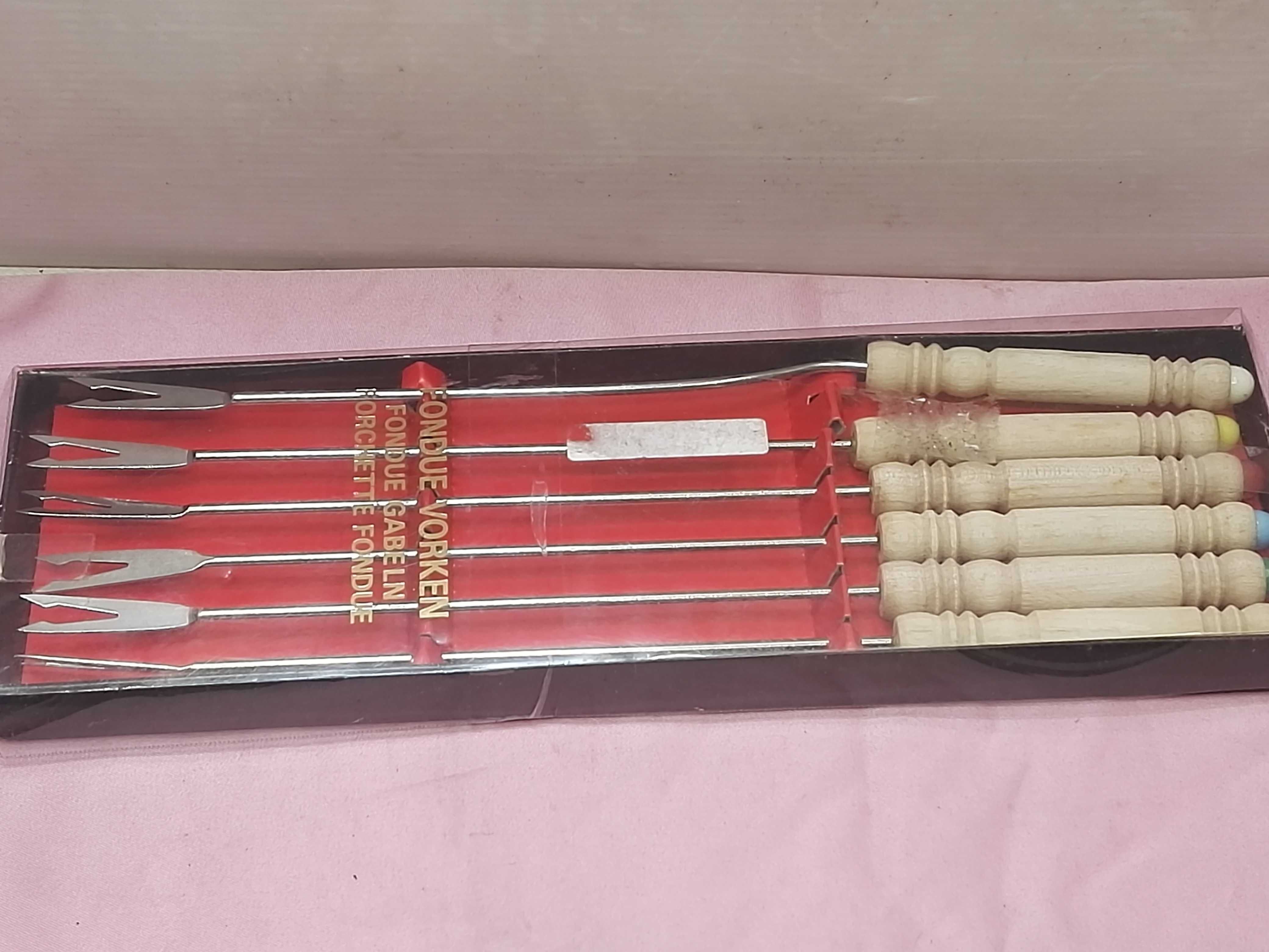 widelce do fondue zestaw 6szt kolorowe