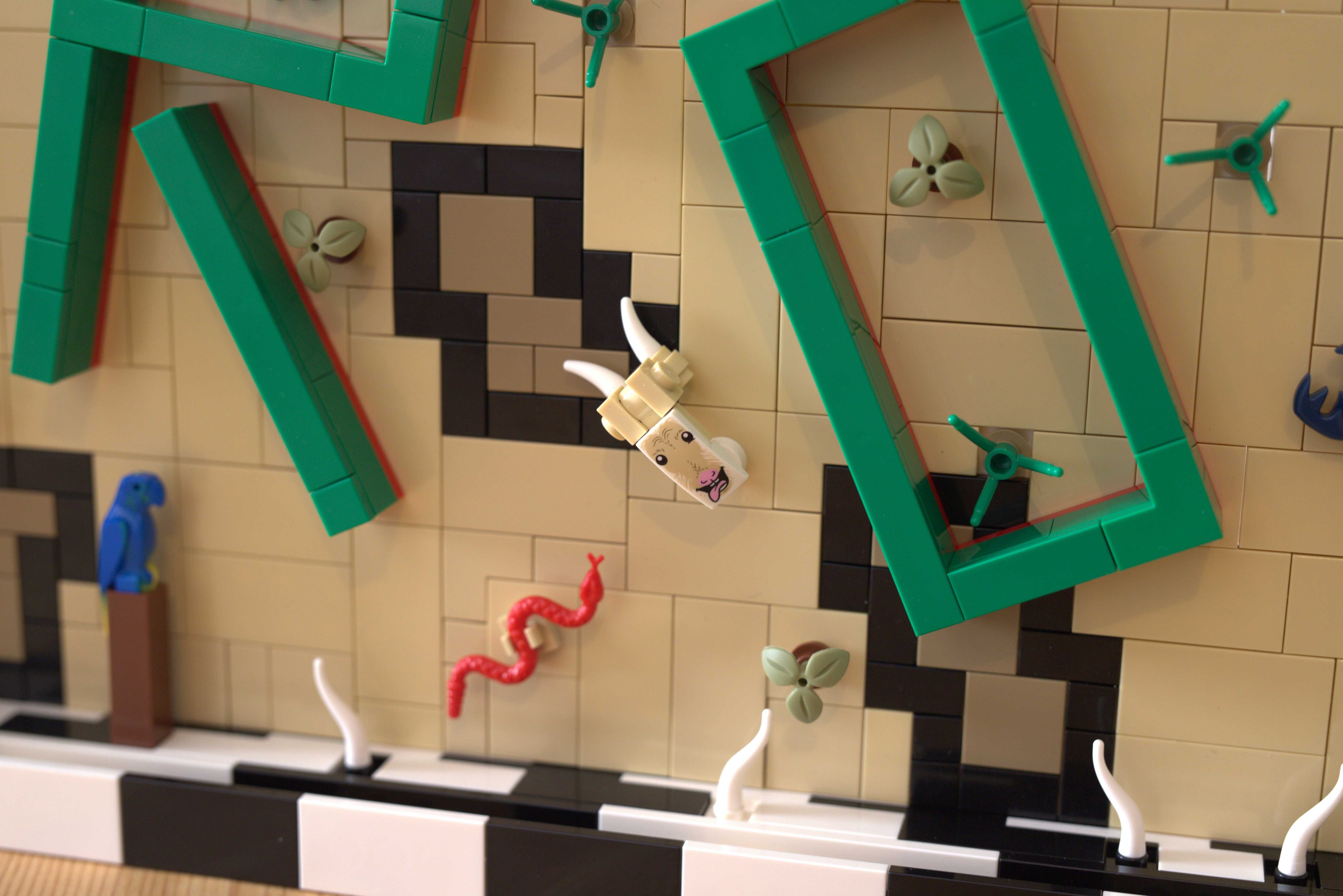 LEGO mozaika z napisem, personalizowana, plexi