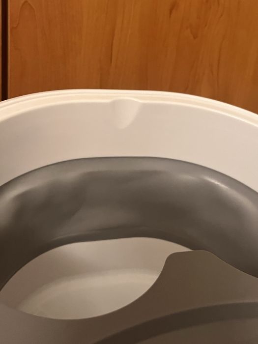 Składana miska wiadro z nakładką biało szare 40x34x22