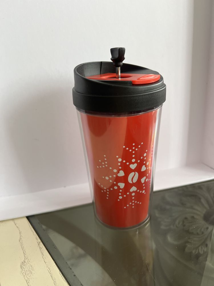 Чашка заварник для чая пластик сито термо кружка