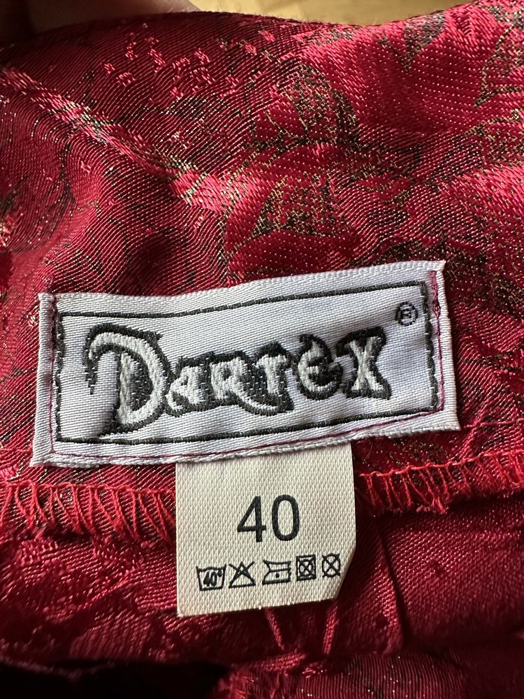 Sukienka Dartex 40 L czerwono złota Sylwester