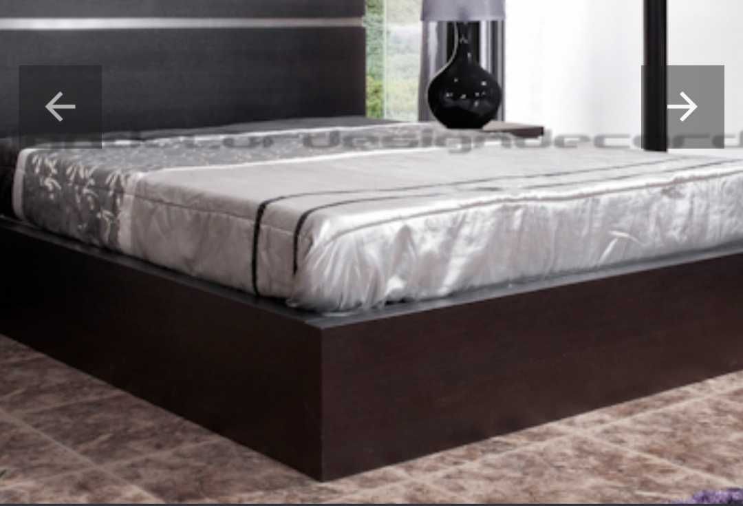 Cama em wengué escuro