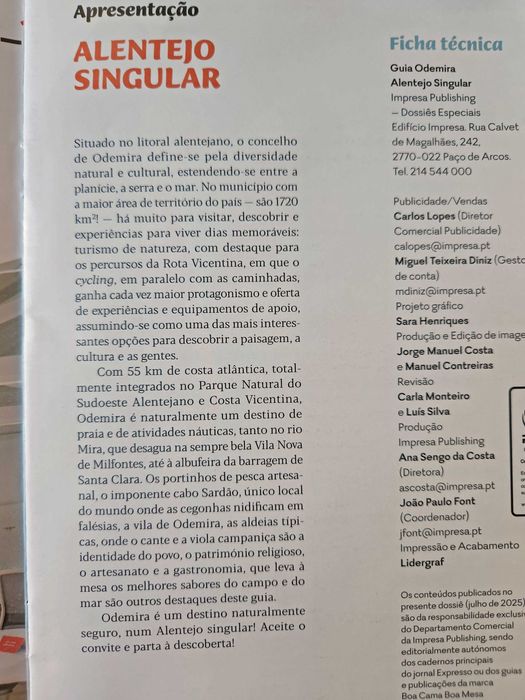 Odemira Alentejo Singular Guia