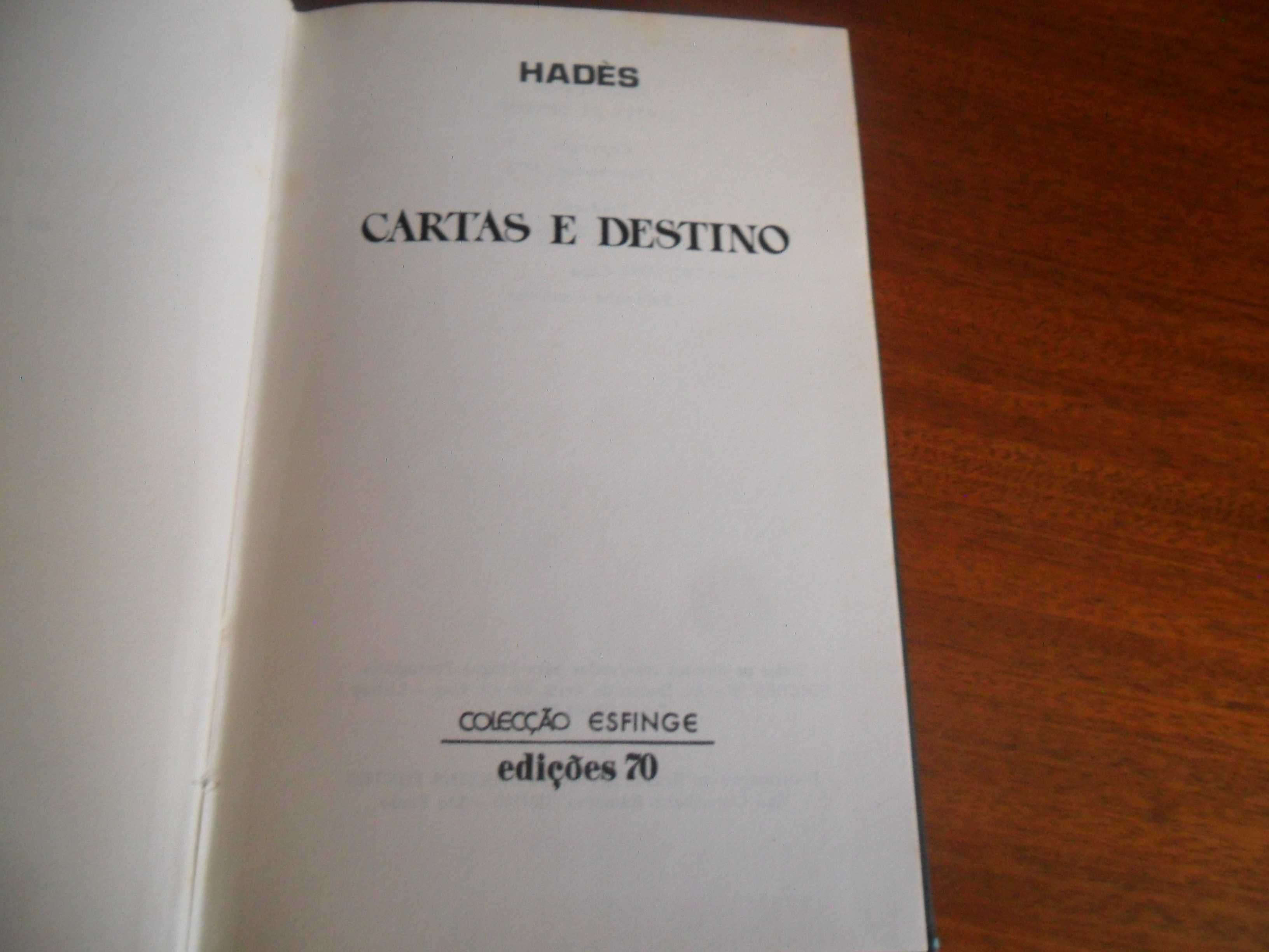 "CARTAS E DESTINO" de Hadès - 1ª Edição de 2000