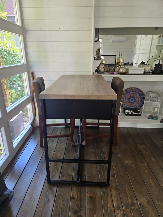 Stół barowy, wyspa kuchenna 120x90x60 dwa hokery w stylu Loft