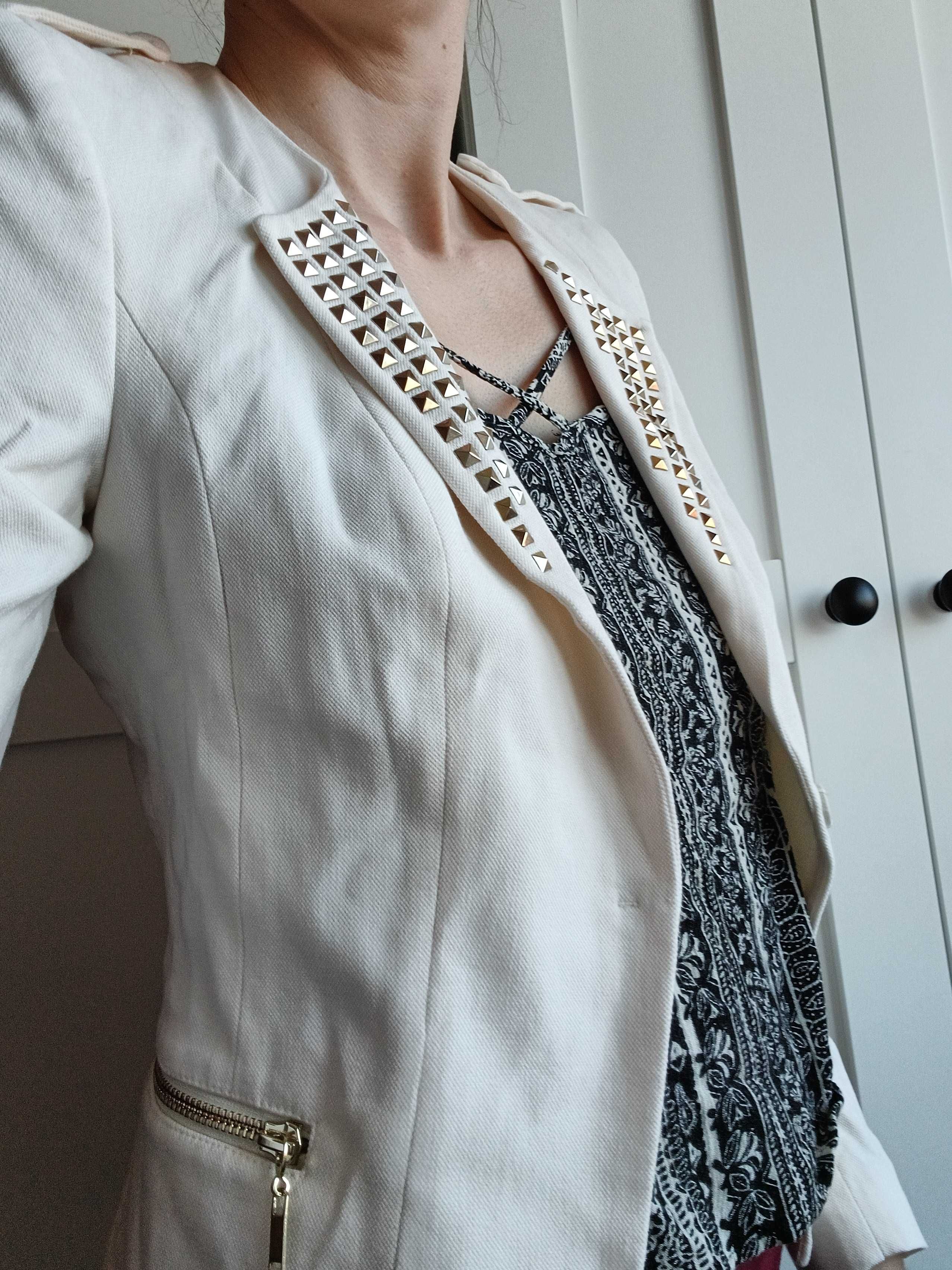 Marynarka h&m śmietankowa/ecru xs