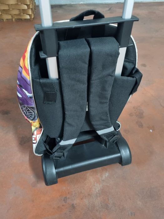 Mochila escolar rodas faisca criança