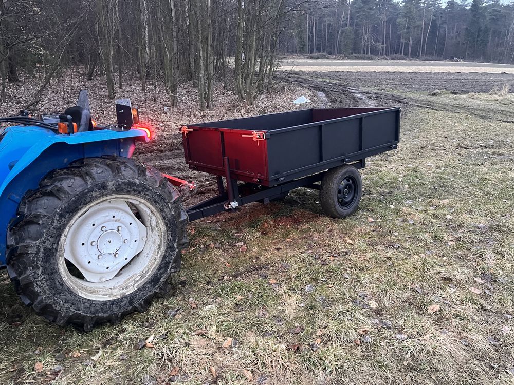 Mini przyczepa kiprowana ogrodowa sadownicza do lasu mini ciągnik