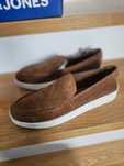 Jack&Jones buty brązowe, półbuty wsuwane, kolor brązowy, rozmiar 44