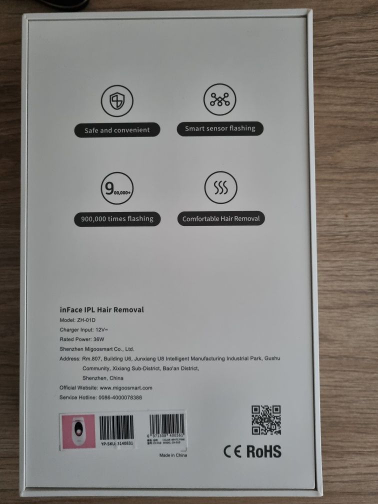 Depilator laserowy Inface IPL