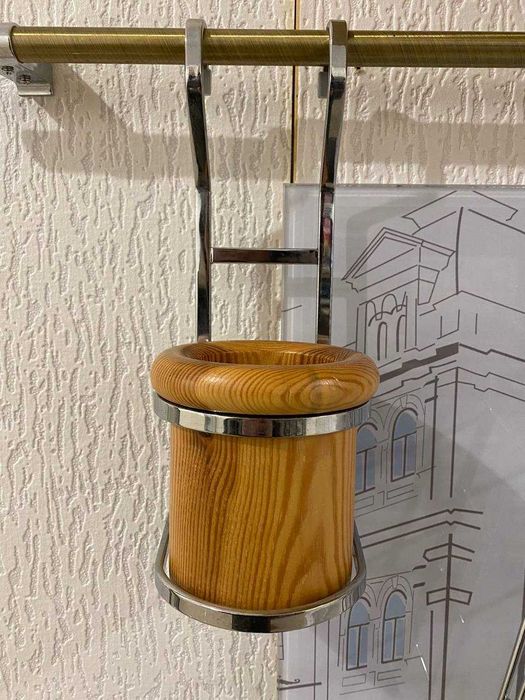 чаши (стаканы) на рейлинг для хранения кухонных принадлежностей