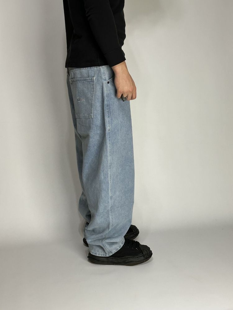 Dime baggy jeans faded sk8 джинси голубые синие джинсы сині голубі М Л