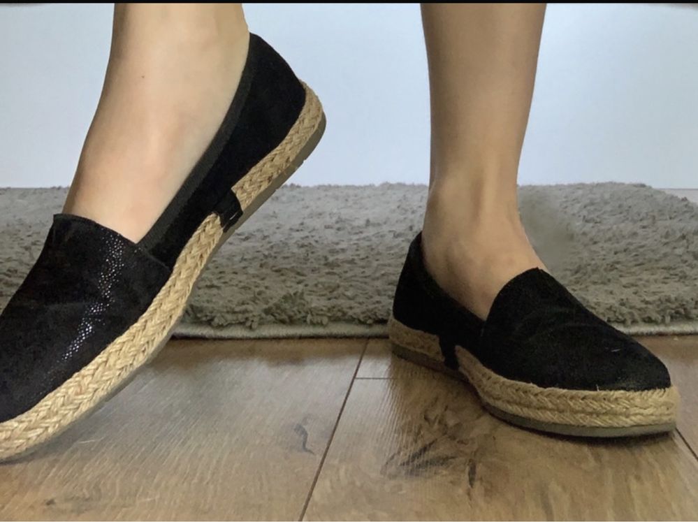 Czarne espadryle Lasocki