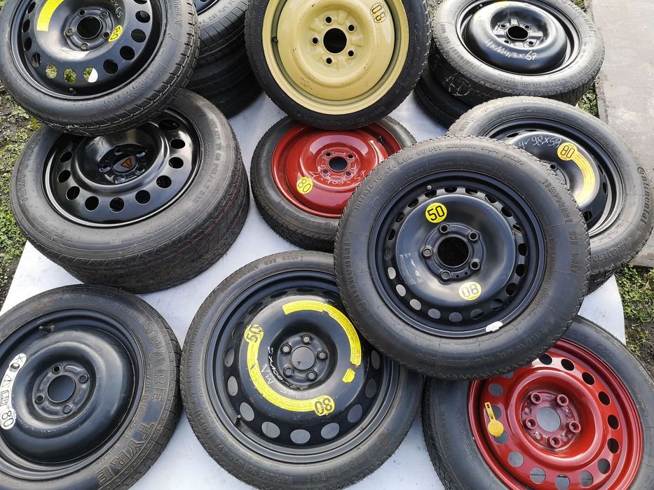 Dojazdówka Koło Dojazdowe Dojazd Alfa Romeo, Audi, BMW, Citroen, Fiat, Ford, Hyundai, Jaguar, Kia, Lancia, Mazda, MCC, Mitsubishi, Opel, Peugeot, Saab, Seat, Skoda, VW, Volvo