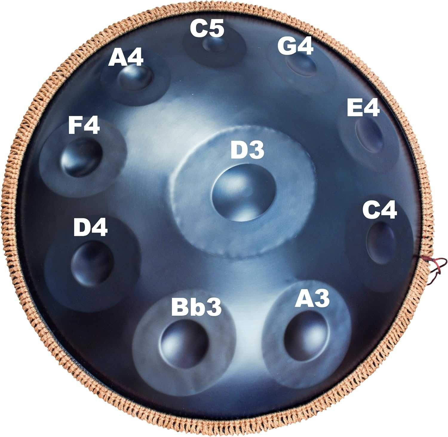 Antetok Metalowy Bęben Handpan D-dur 10 tonów 22 cale z torbą BLUE