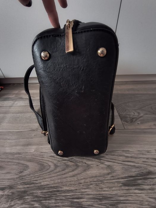 Plecak czarny skóra ekologiczna