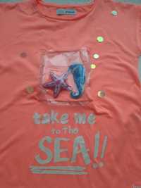 Bluzka Desigual 134/140 9/10 lat Take me to the sea!!