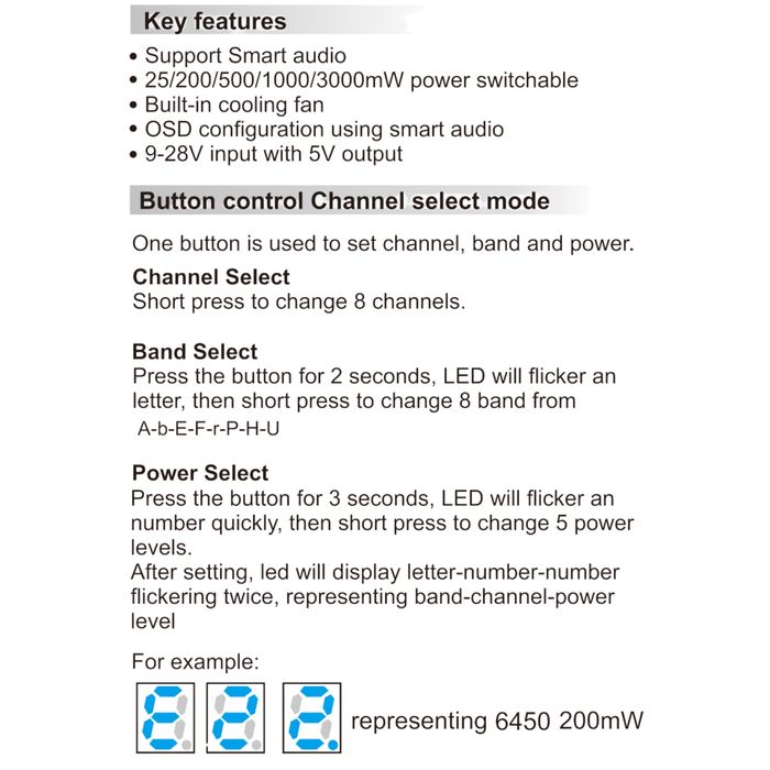 Відеопередавач (VTX) Peakfpv THOR T67 3W 7G