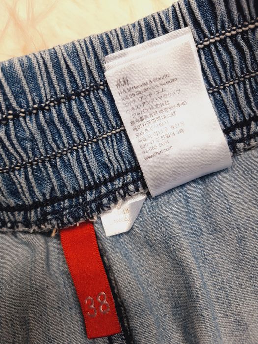 M/38 H&M Niebieska jeansowa krótka spódnica
