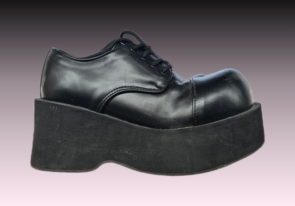 Buty platformy Demonia czarne w stylu clown vegan 38 39