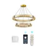 Nowoczesna lampa wisząca kryształowa pierścienie 40/60cm