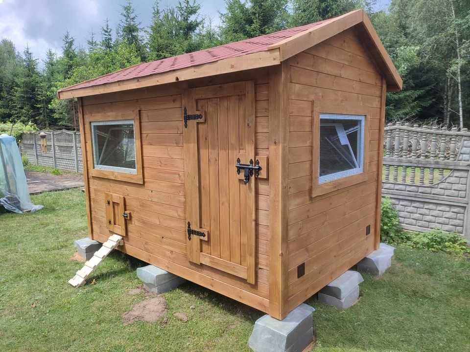 Kurnik dla kur z otwieranym jajecznikiem 250x150x200cm WoodStuff