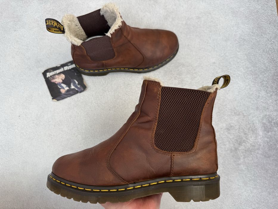 Утеплені Шкіряні ботинки Dr. Martens 41p UGG челсі