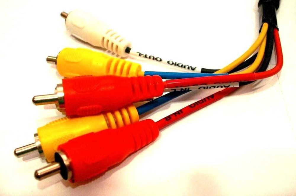 6 x RCA Male to SCART EURO AV Audio Video Cable