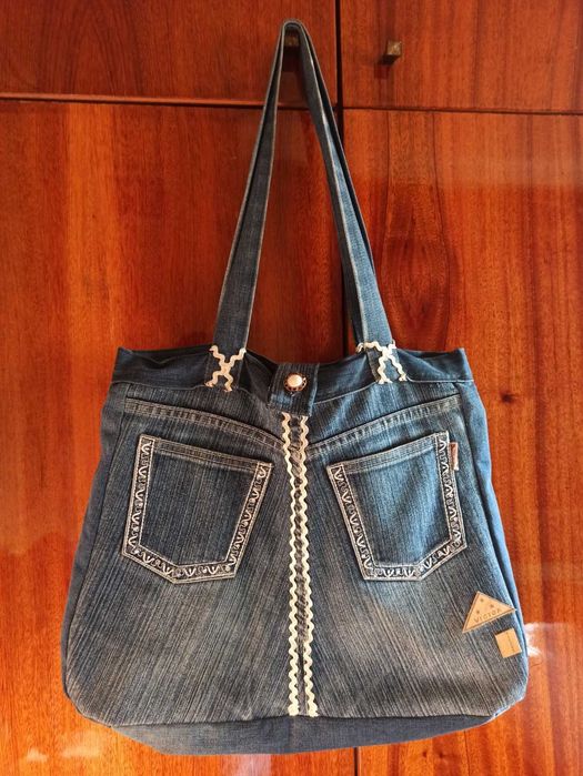 Сумка торба шопер джинсова