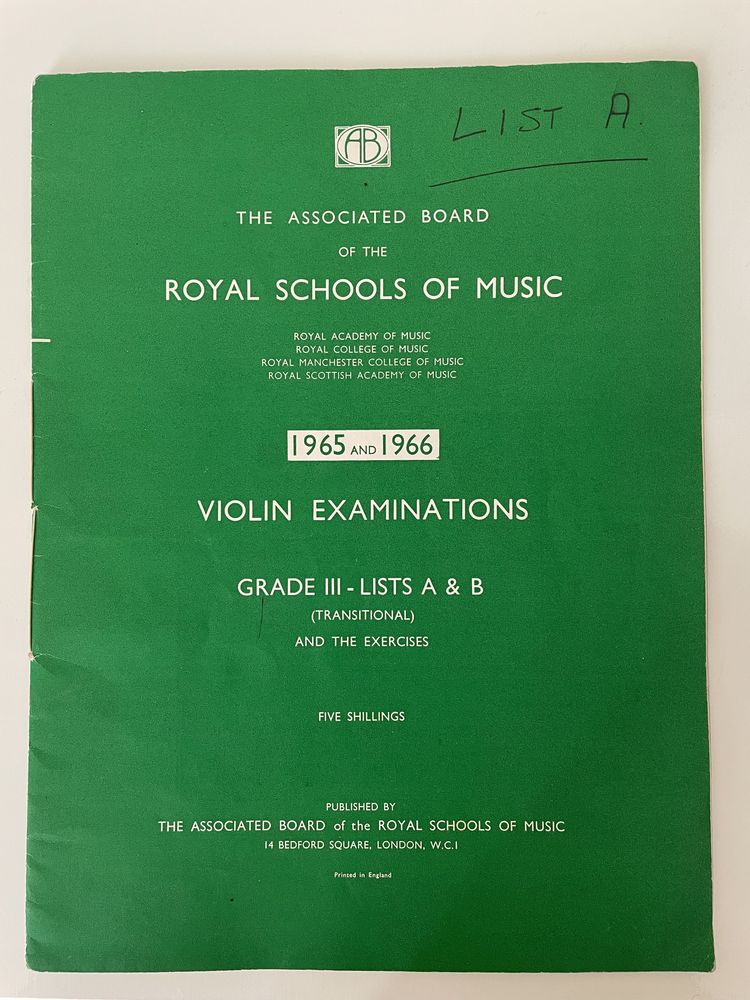 Vintage Ноты Шотландия Англия 1965-1966 Royal schools of music