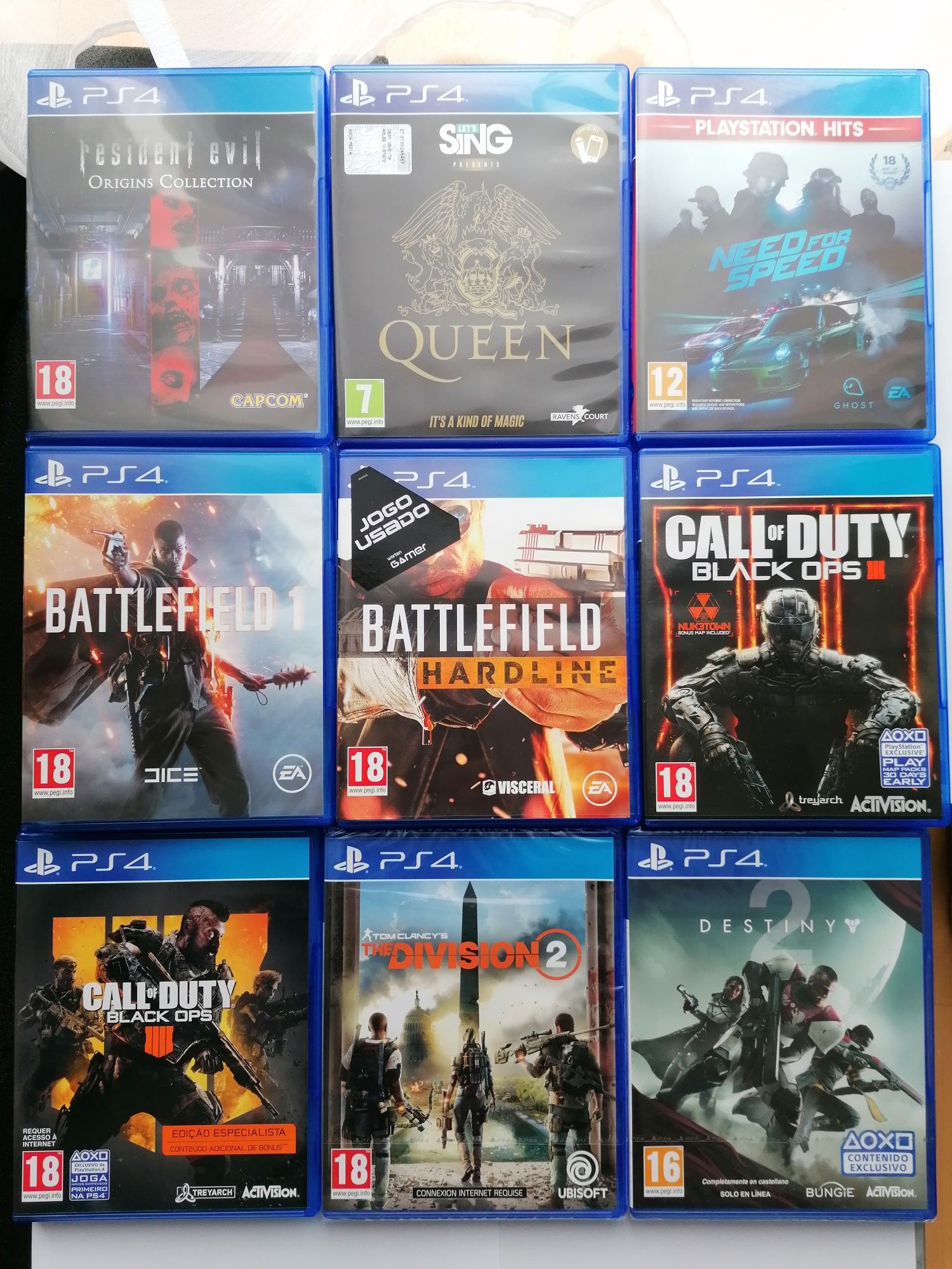 Vários Jogos PS4 novos e usados