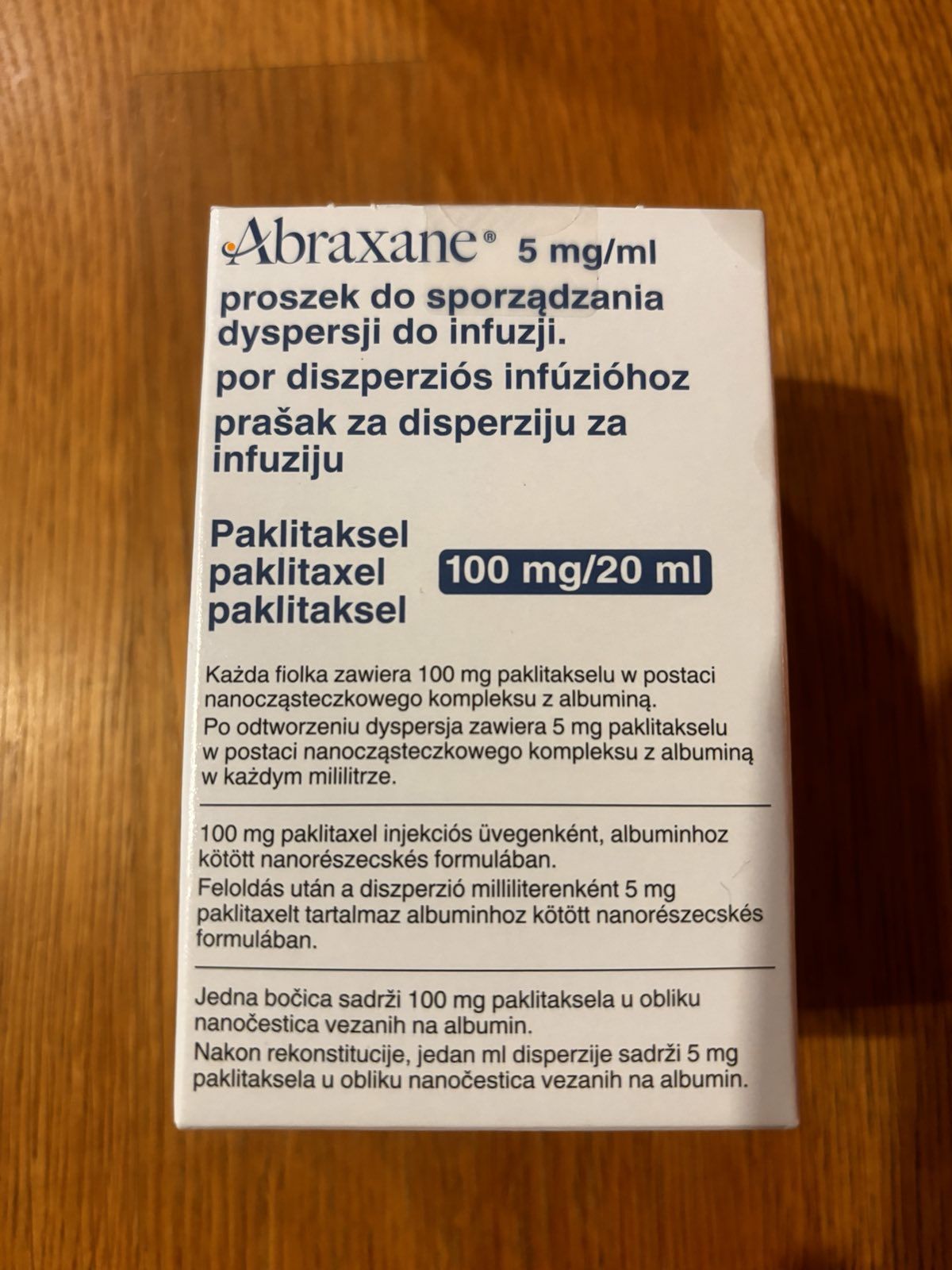 Ліки Абраксане 5мг/мл,Abraxane 5mg/ml куплені в Європі