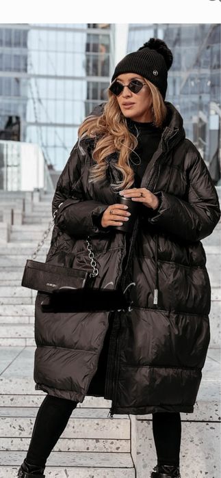 Płaszcz puchowy oversize S/M/L zima
