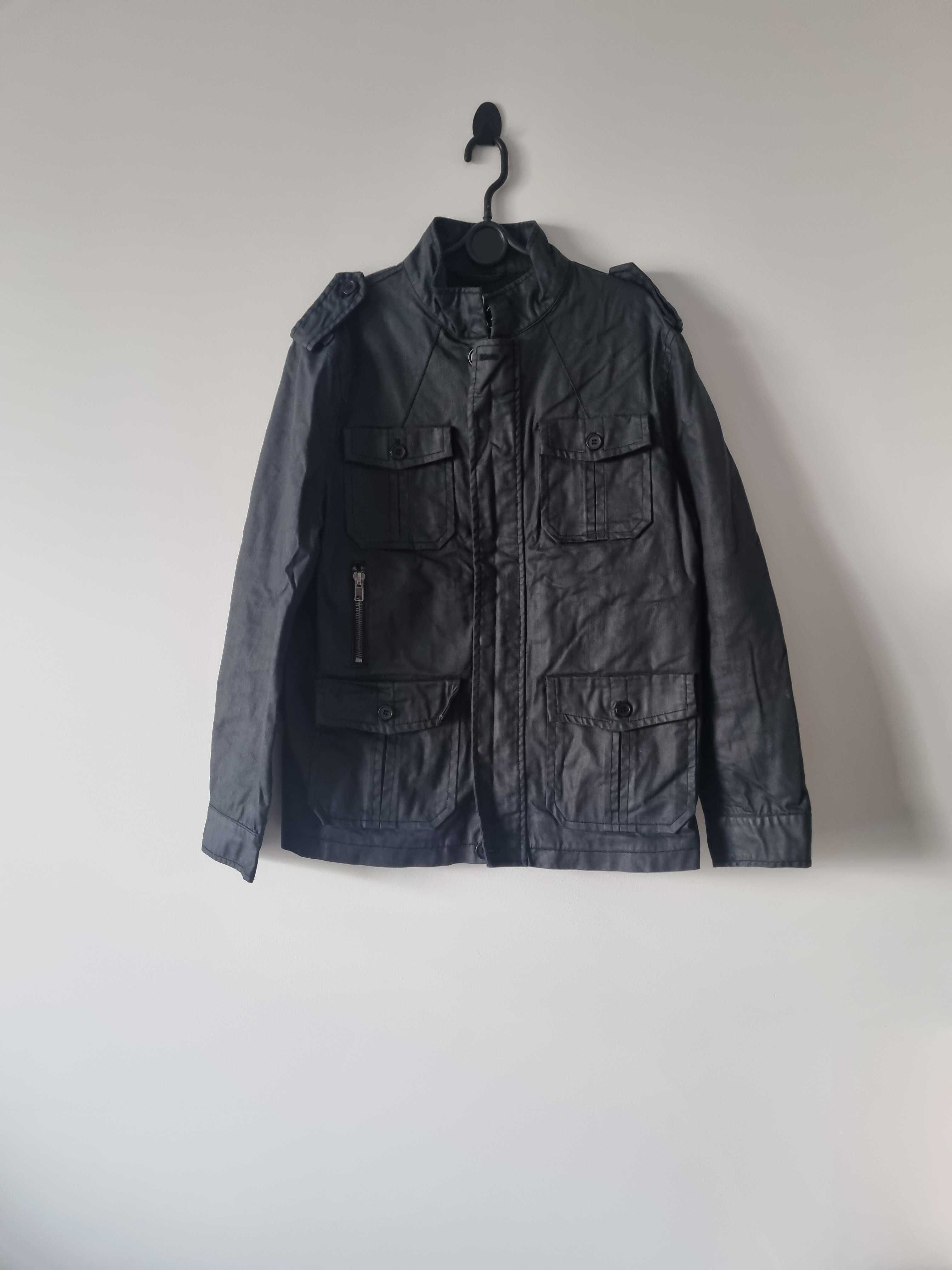 Męska szara kurtka wiosenna przejściowa H&M L kurtka na wiosnę