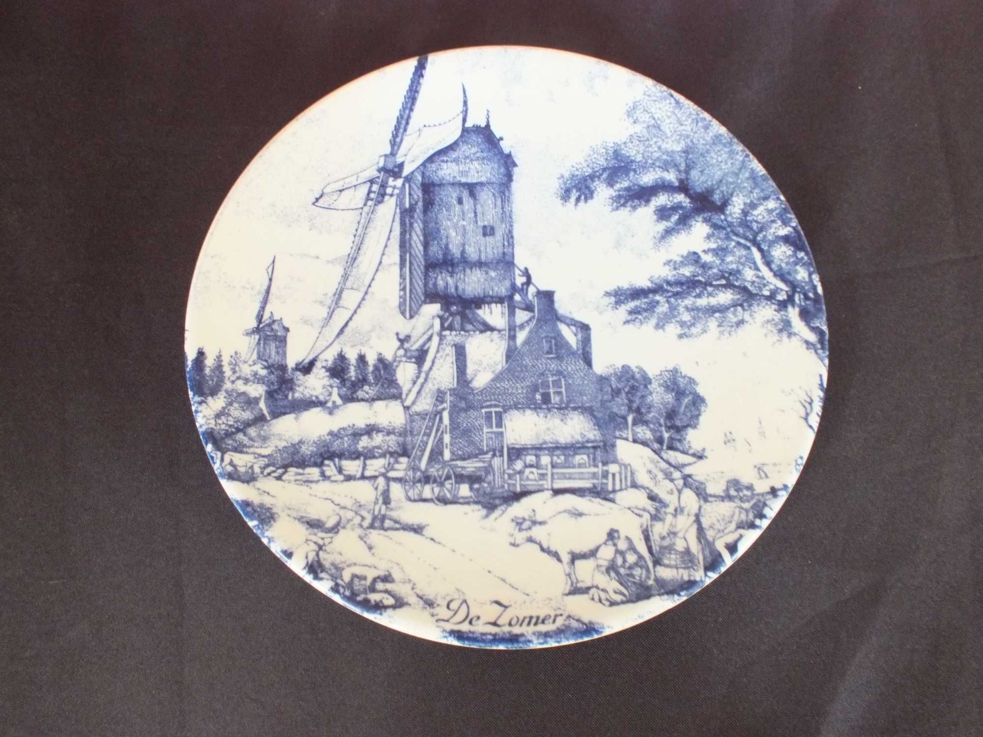 Talerz ceramiczny DELFT na ścianę stary młyn LN12