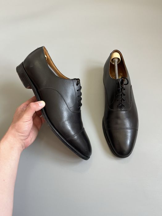 Туфли Crockett Jones Connaught Black Oxford Santoni 46(30)