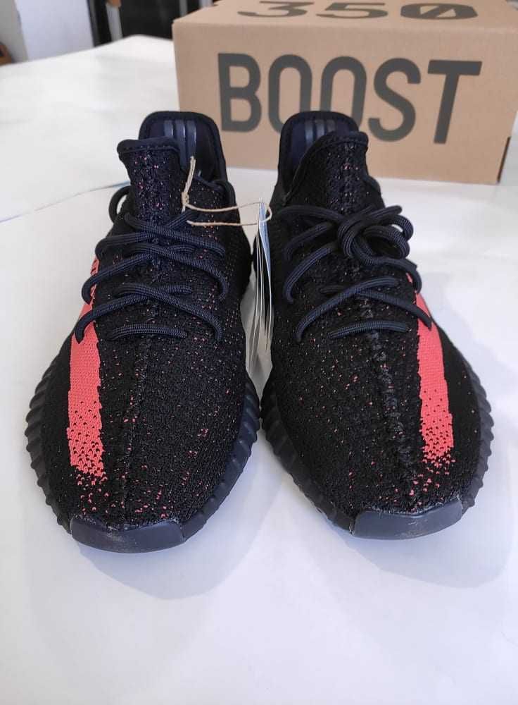 Yeezy Boost 350 V2 Red Stripe SPLY-350 Core Black / Red 42 2/3 BY9612