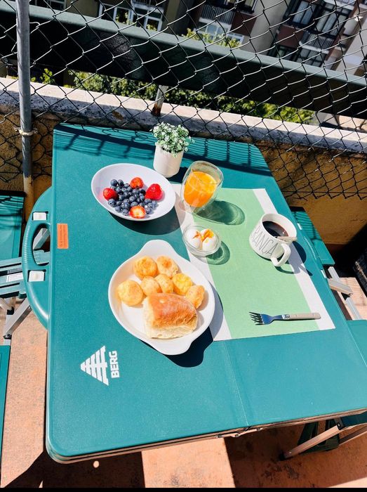 Mesa dobrável verde