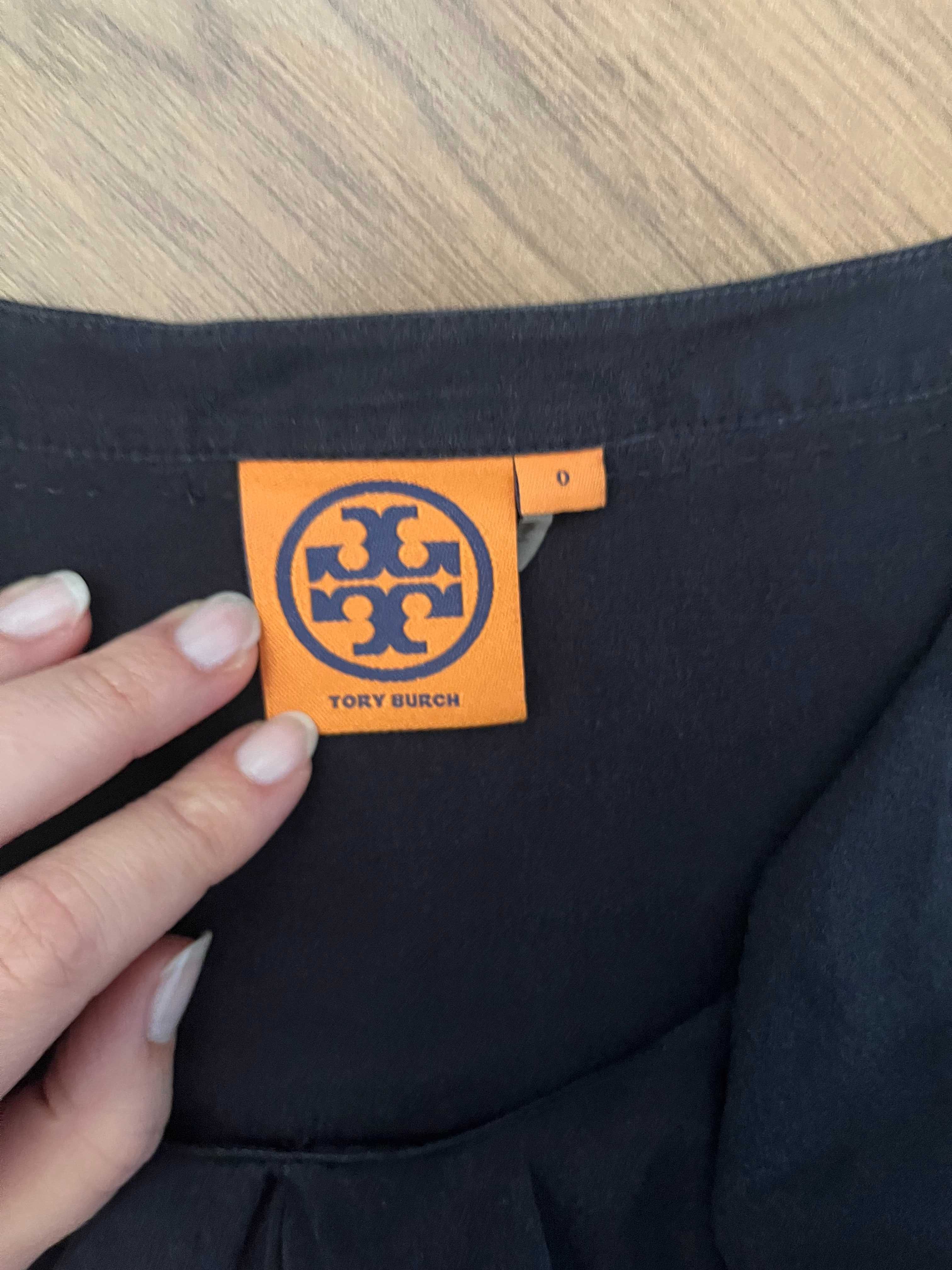 Bluzka z falbanką na grubych ramiączkach Tory Burch
