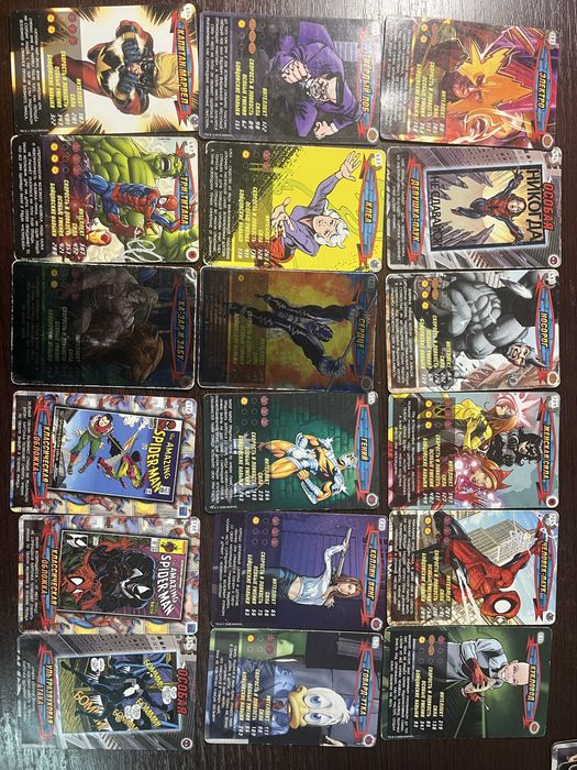 Карточки человек паук, гонки, черепашки нинзя