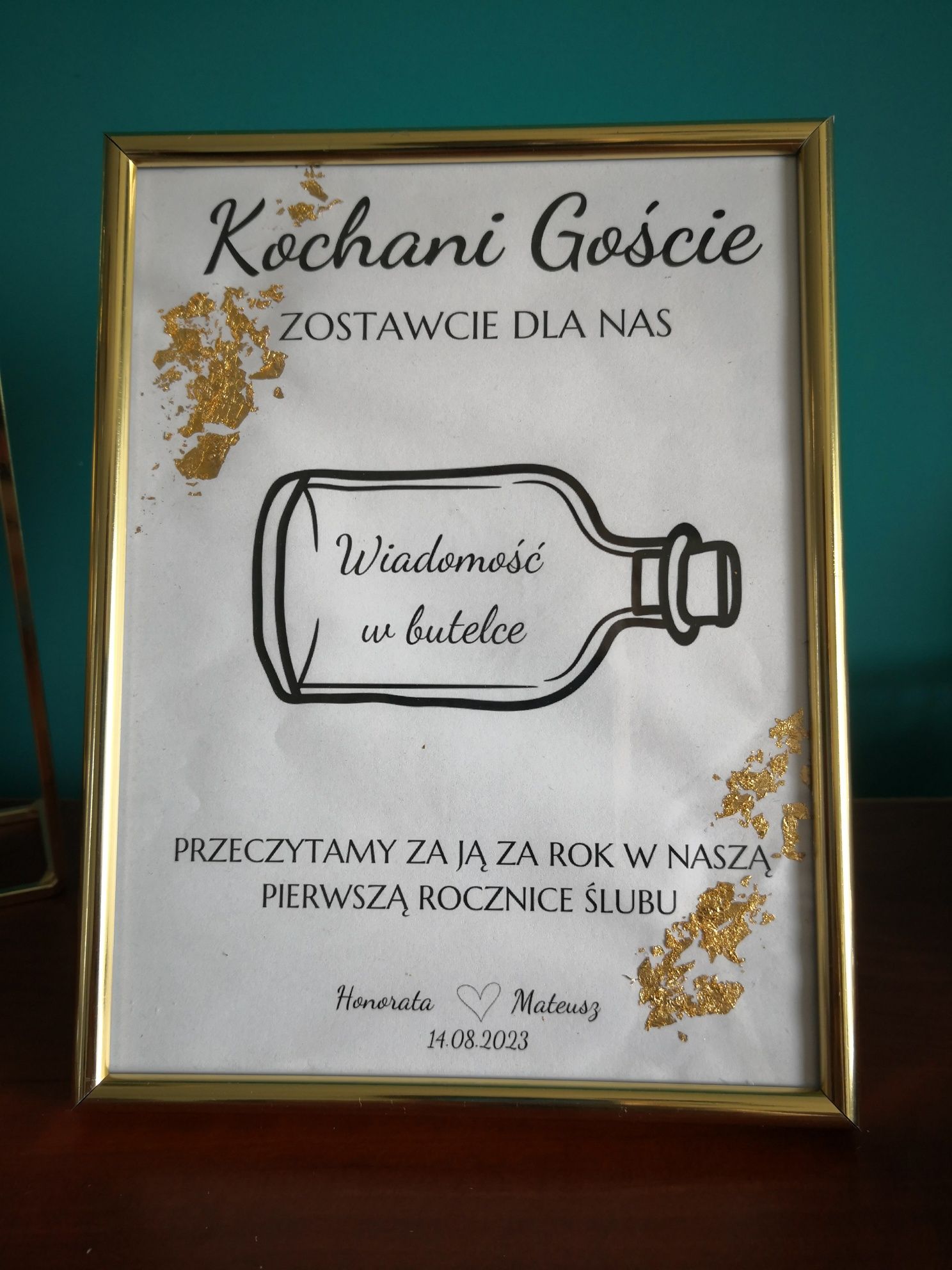 Zestaw komplet na wesele wiadomość w butelce na pamiątkę