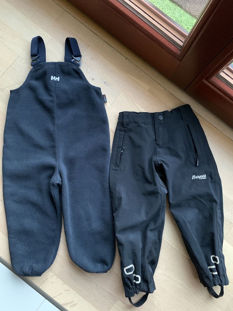 Bergans spodnie z membraną 98 oraz spodnie HH polarowe 92