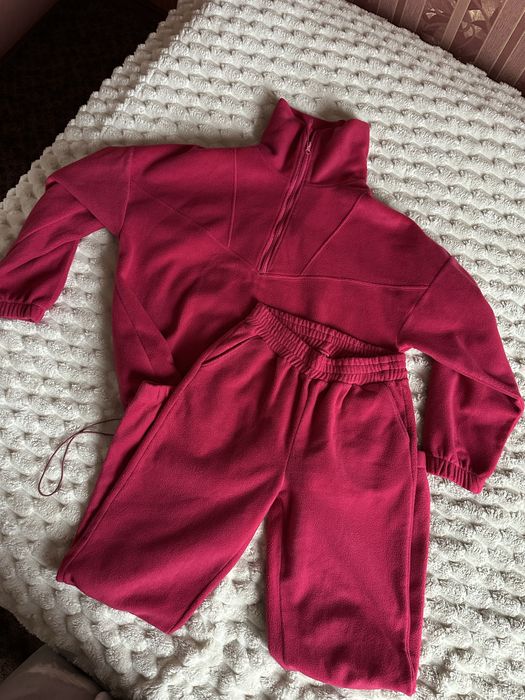 Зимовий костюм фліс , колір яскраво рожевий