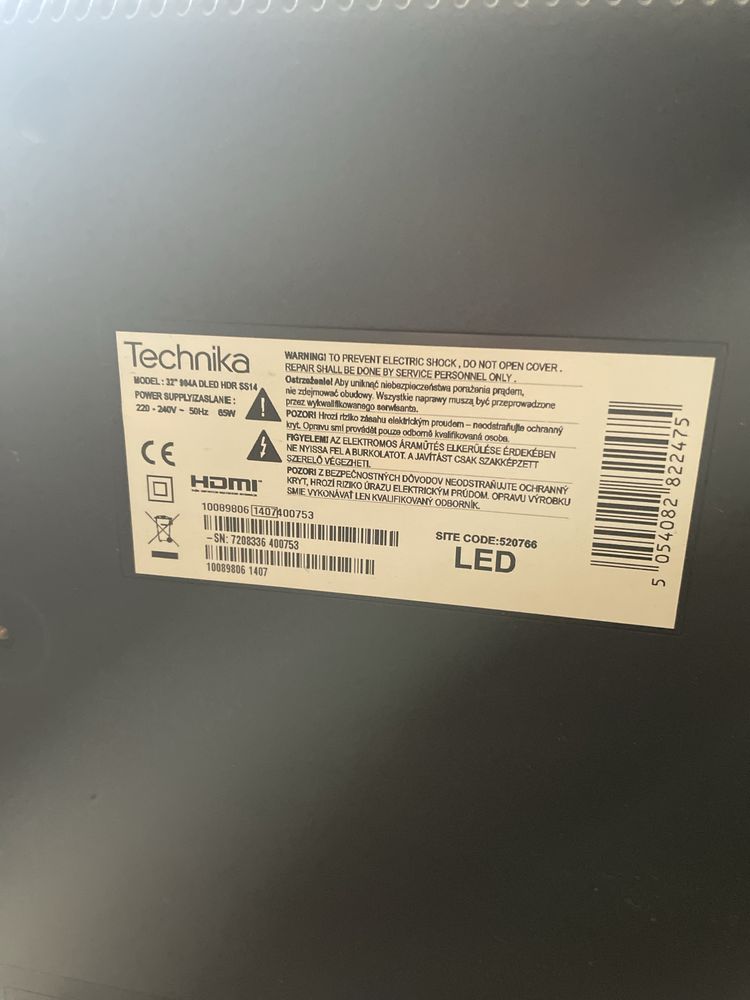 Telewizor Technika 32” 904A DLED HDR SS14 + dekoder DVB-T2