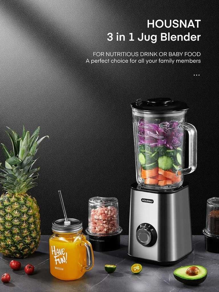 Blender kielichowy dzbankowy kuchenny do smoothie młynek do kawy 1.5L