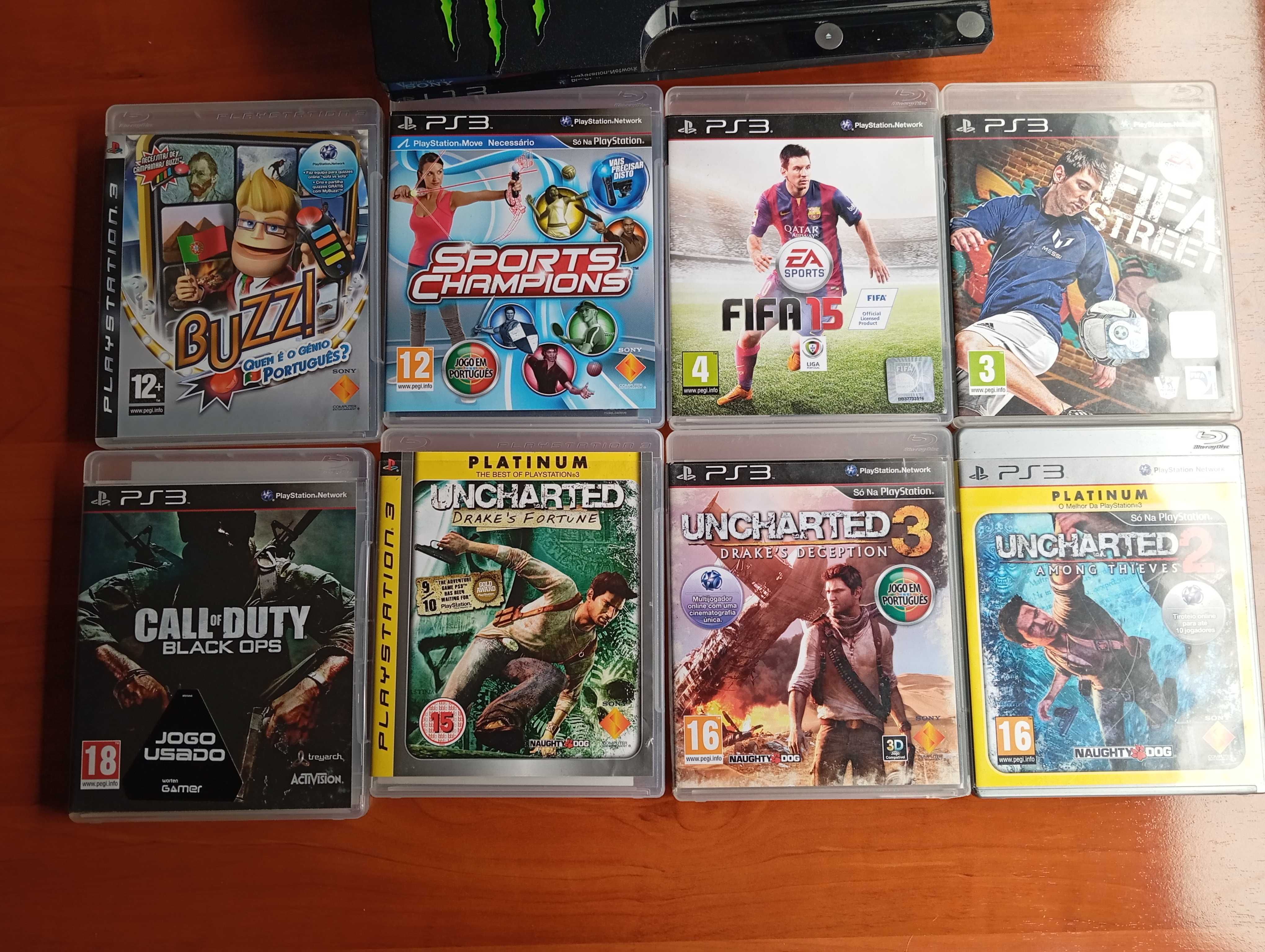 Ps3 com jogos incluídos